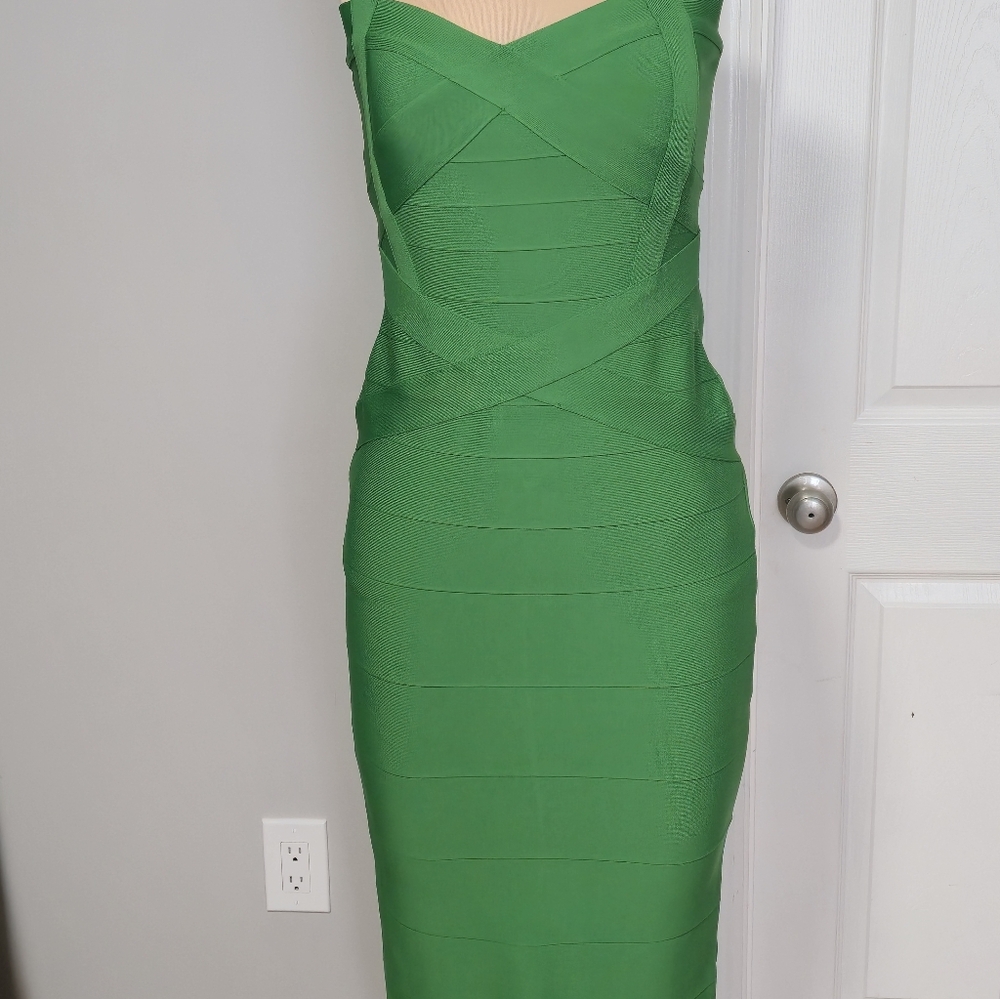 No Brand Emerald Green Bodycon Bandage Dress - Size S - Picture 5 of 5